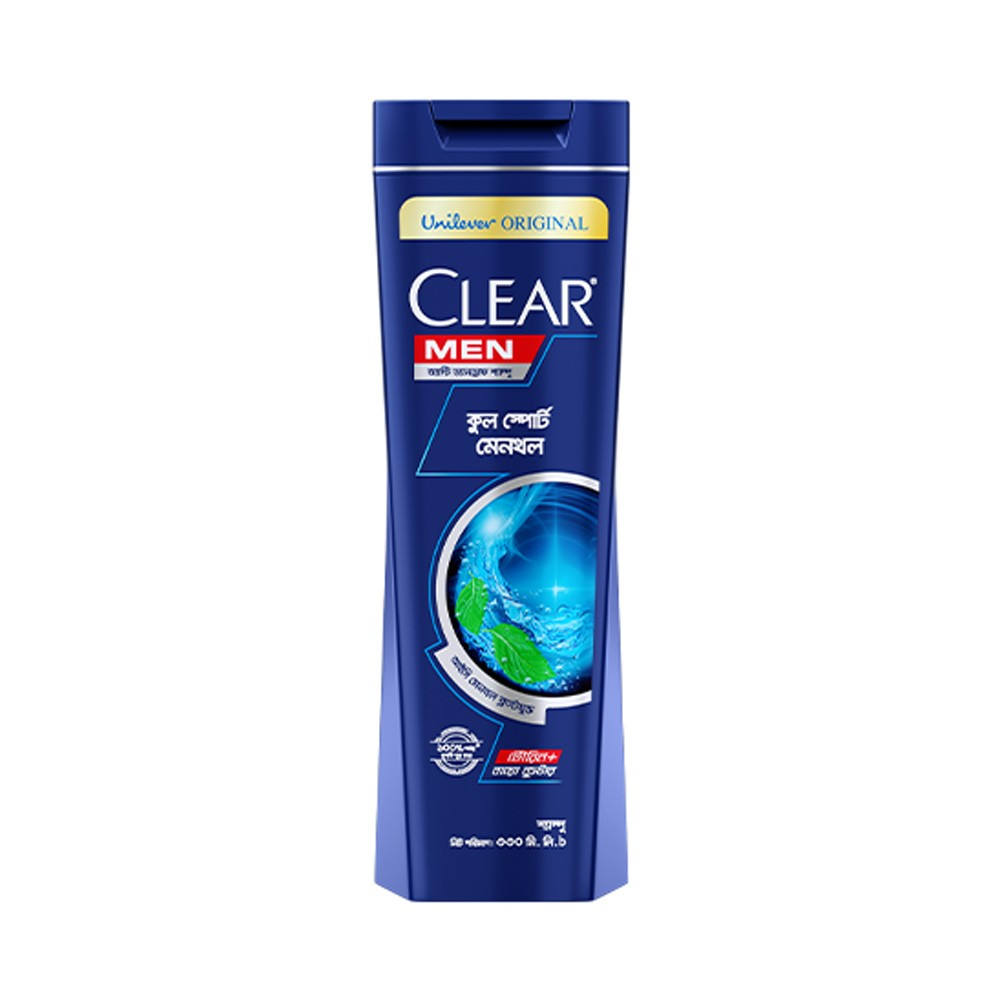 1728043678_clear-shampoo-men-cool-sport-menthol-anti-dandruff-330-ml.png Clear Men Cool Sport Menthol Shampoo - 330ml - Image 1