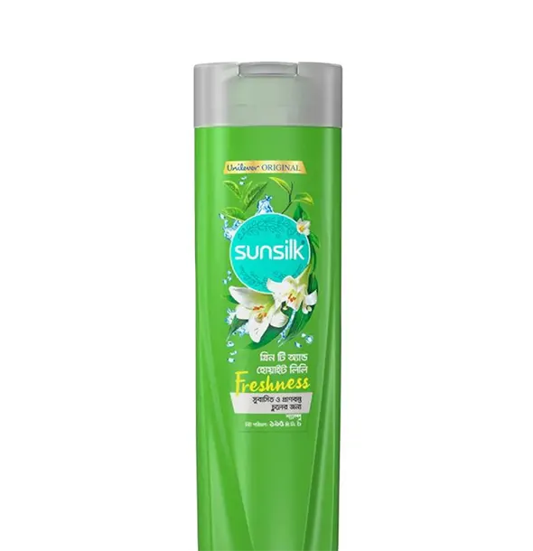 1757848140_sunsilk-green-tea-white-lily-freshness-shampoo-195ml-3-paikaree-webp.png Sunsilk Green Tea & White Lily Freshness Shampoo - 195ml - Image 1