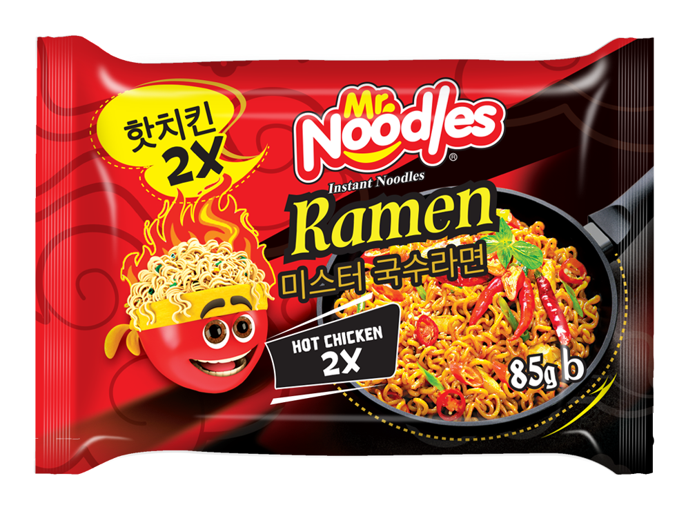 1759406222_1143592-mr-noodles-ramen-hot-chicken-2x-spicy-flavor-85gm-png-1.png Mr. Noodles Ramen Hot Chicken 2x Flavor - 85g - Image 1