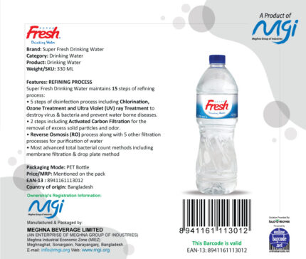 Fresh Drinking Water 330 ml