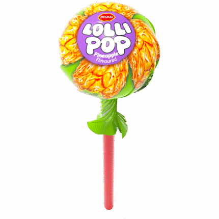 Pran Lollipop Whistle Orange Flavored / Fution - All 5tk