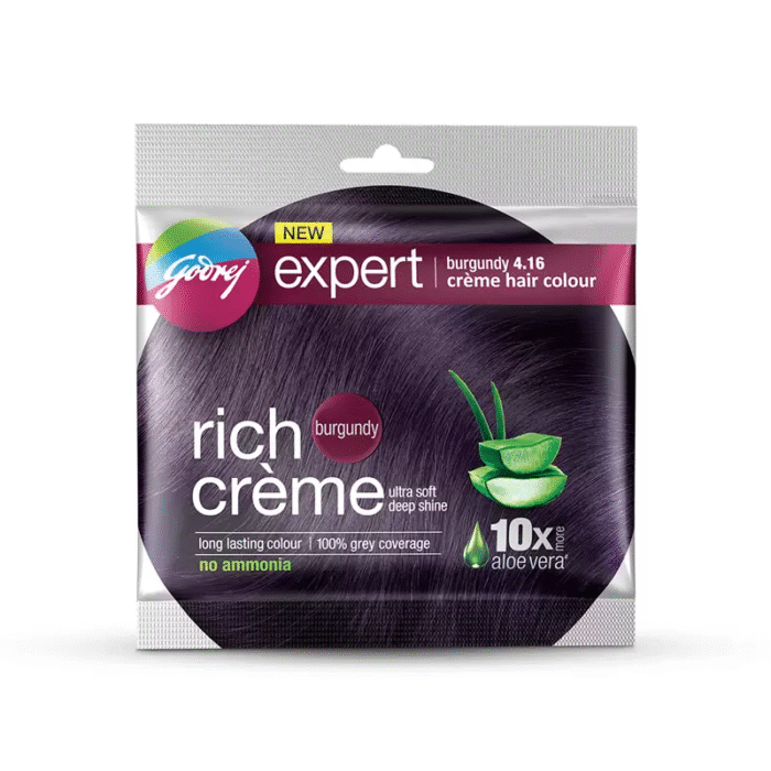 Godrej Expert Rich Crème Hair Color Burgundy - 20gm - Image 1
