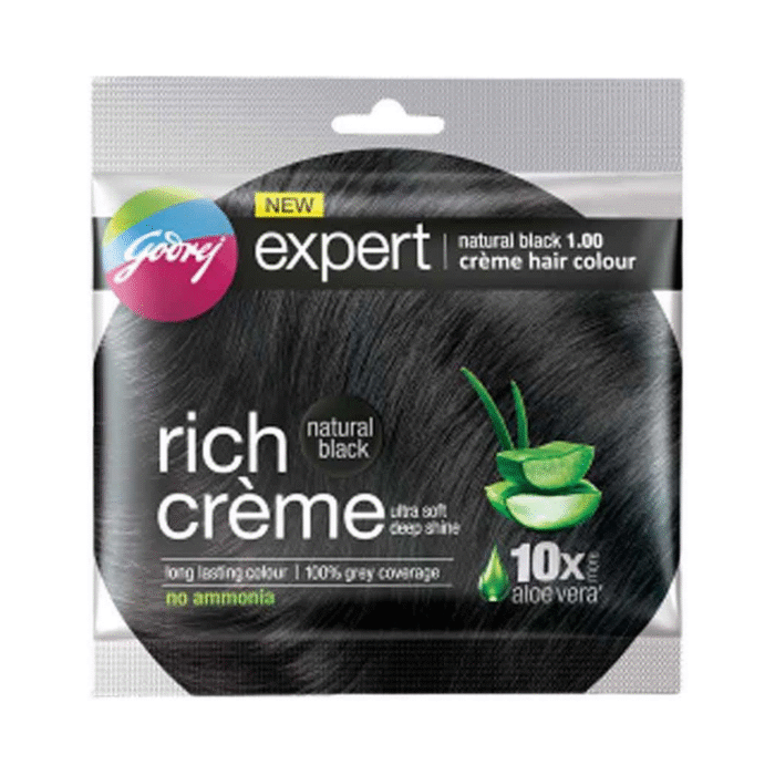 Expert Rich Creme Hair Colour Natural Black - 20gm - Image 1