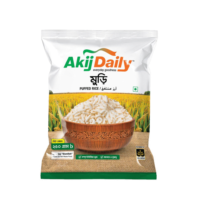 Akij Puffed Rice - 250g - Image 1