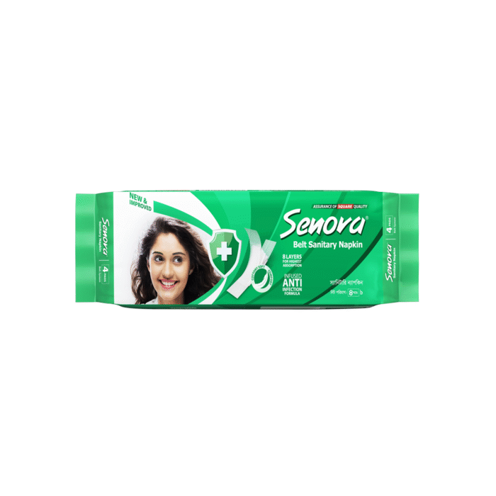Senora Sanitary Napkin Economy Pack (Belt System) - 4 Pads - Image 1